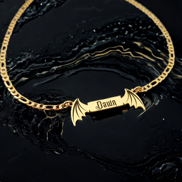 Devil's Embrace: Custom Name Necklace