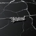 Pisces Zodiac Necklace - Old English Gothic Necklace