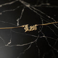 Leo Zodiac Necklace - Old English Gothic Necklace