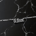 Libra Zodiac Necklace - Old English Gothic Necklace
