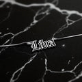 Libra Zodiac Necklace - Old English Gothic Necklace