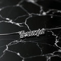Scorpio Zodiac Necklace - Old English Gothic Necklace