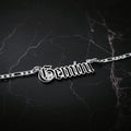 Gemini Zodiac Necklace - Old English Gothic Necklace