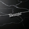 Scorpio Zodiac Necklace - Old English Gothic Necklace