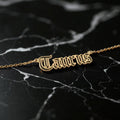 Taurus Zodiac Necklace - Old English Gothic Necklace