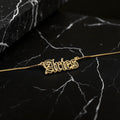 Aries Zodiac Necklace - Old English Gothic Necklace