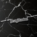 Sagittarius Zodiac Necklace - Old English Gothic Necklace