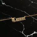 Cancer Zodiac Necklace - Old English Gothic Necklace