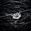 Shadowed Wings: Custom Name Necklace