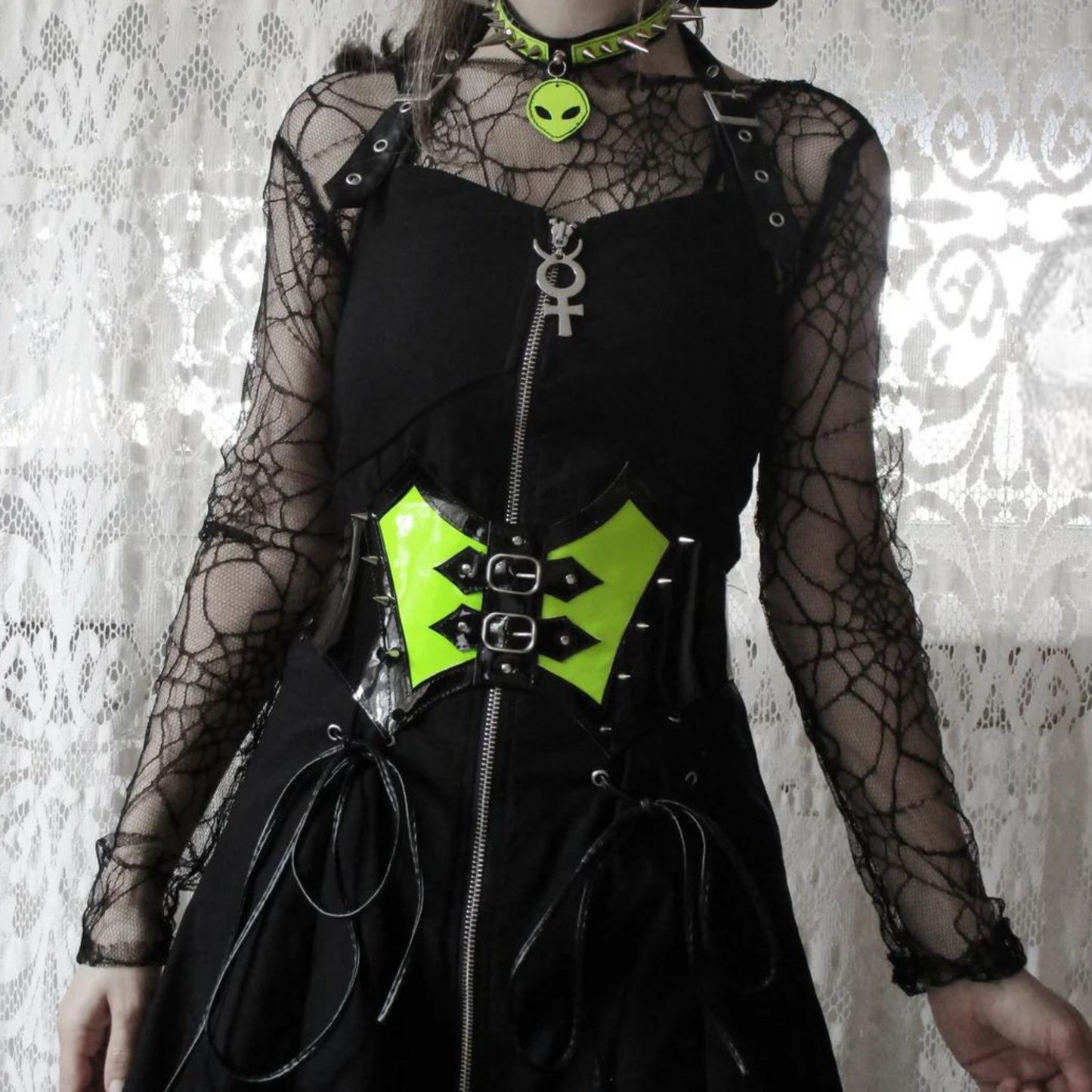 Green Luminescent: Handcrafted Gothic Corset