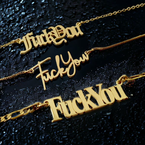 Fuck You Necklace: Custom "Fuck You"  Necklace