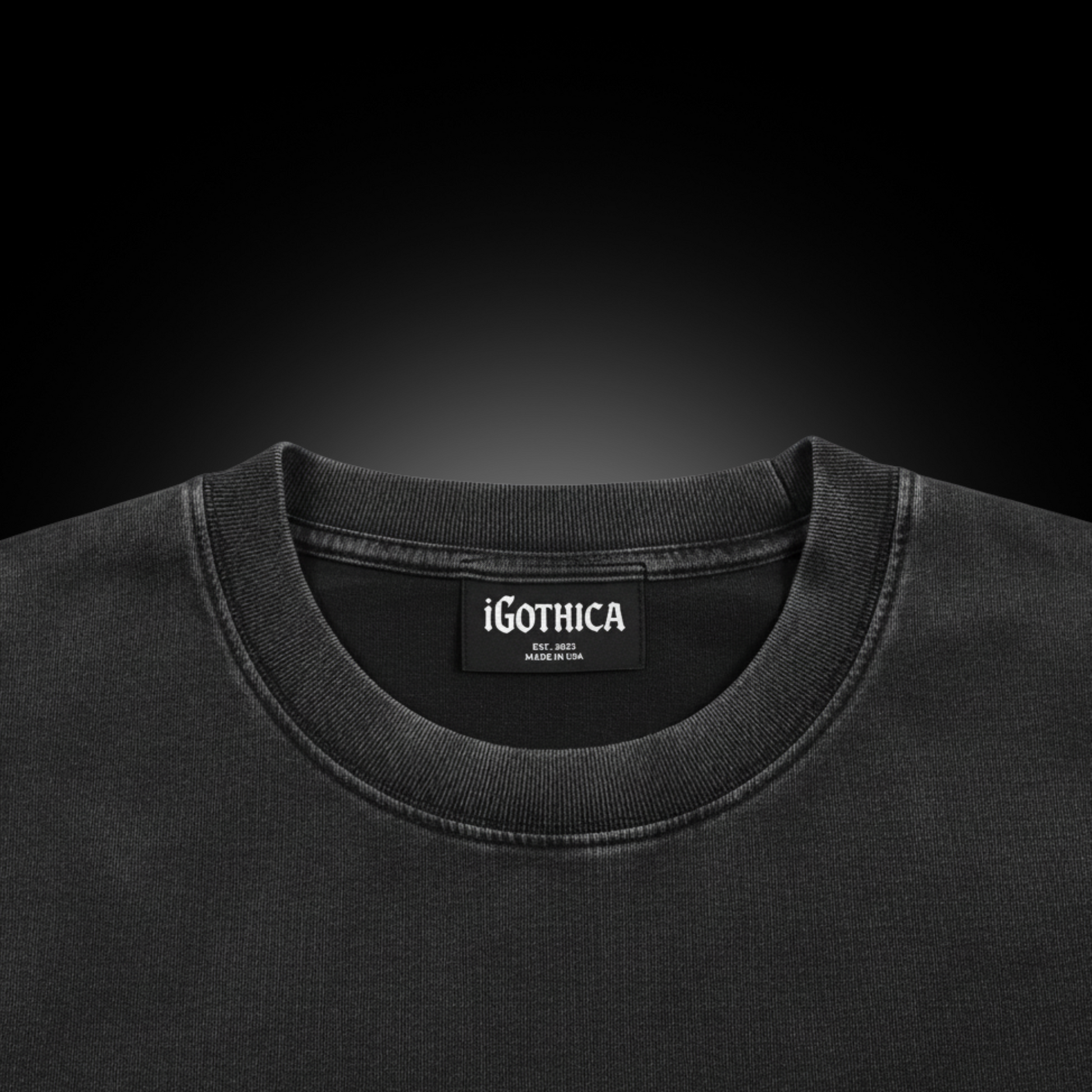 Dark Eclipse Oversized T Shirt Men | Washed Graphic Tee