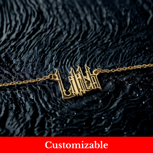 Whispered Remnants: Personalized Old English Text Necklace