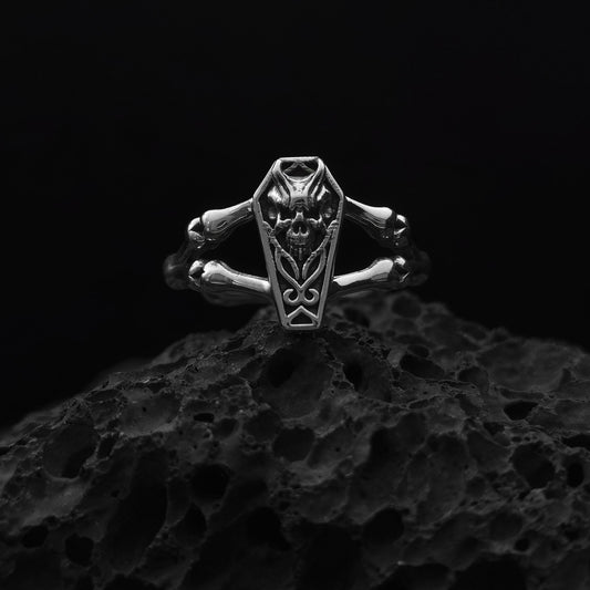 Coffin's Inferno: Handcrafted Gothic Ring
