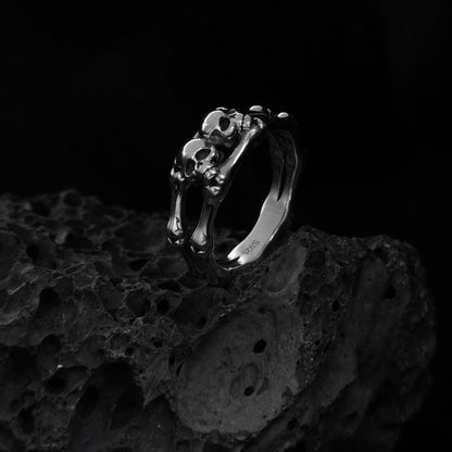 Dual Eternity: Handcrafted Gothic Ring