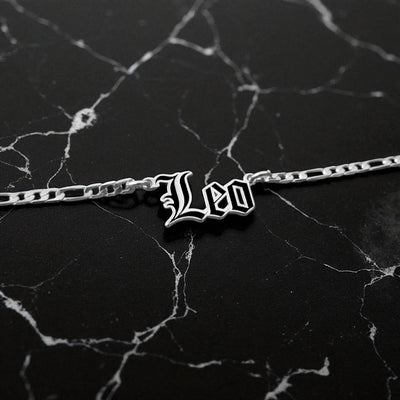 Leo Zodiac Necklace - Old English Gothic Necklace - iGothica