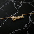 Pisces Zodiac Necklace - Old English Gothic Necklace - iGothica