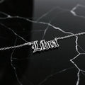 Libra Zodiac Necklace - Old English Gothic Necklace - iGothica