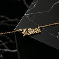 Libra Zodiac Necklace - Old English Gothic Necklace - iGothica