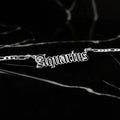 Aquarius Zodiac Necklace - Old English Gothic Necklace - iGothica