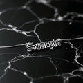 Scorpio Zodiac Necklace - Old English Gothic Necklace - iGothica