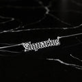 Aquarius Zodiac Necklace - Old English Gothic Necklace - iGothica