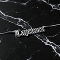 Capricorn Zodiac Necklace - Old English Gothic Necklace - iGothica