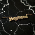 Sagittarius Zodiac Necklace - Old English Gothic Necklace - iGothica