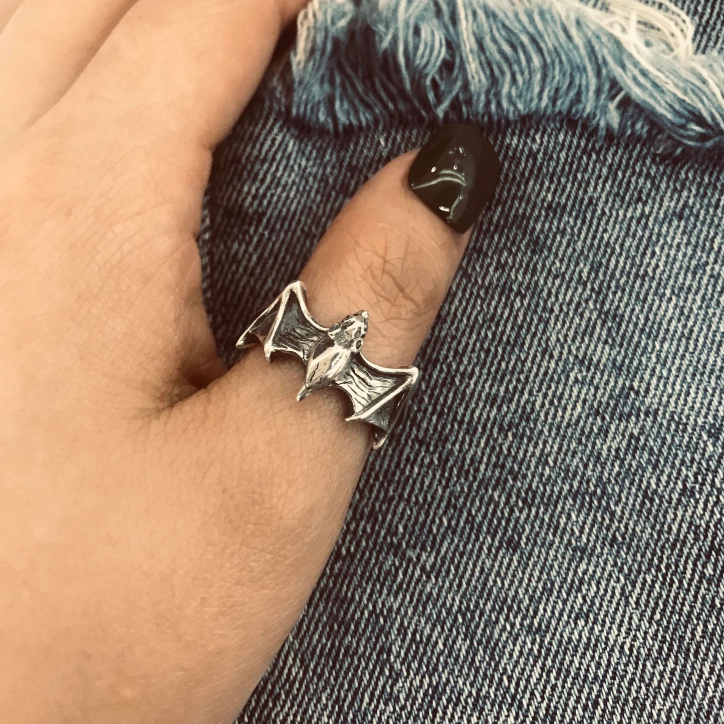 Wings Of Darkness: Handcrafted Gothic Ring