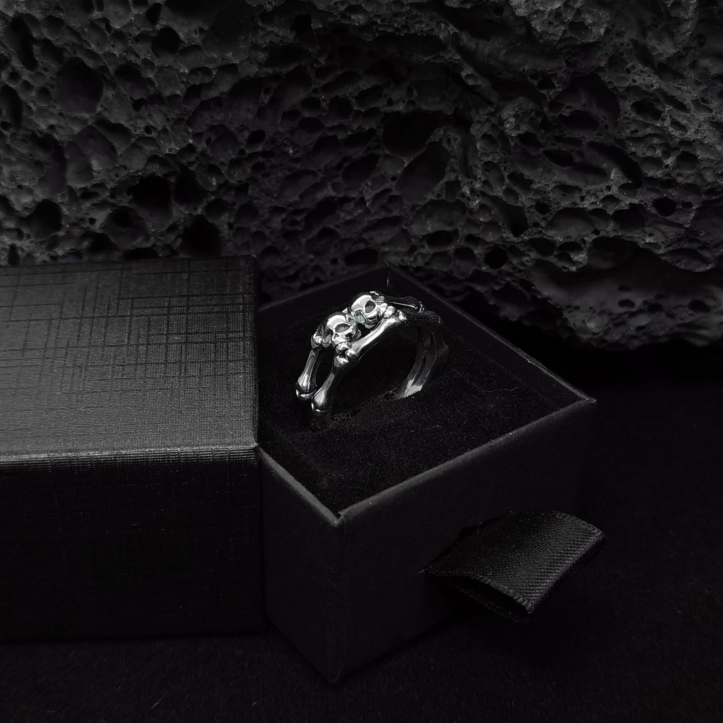 Dual Eternity: Handcrafted Gothic Ring