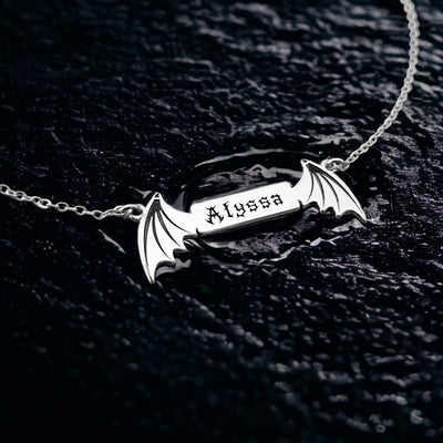 Devil's Embrace: Custom Name Necklace