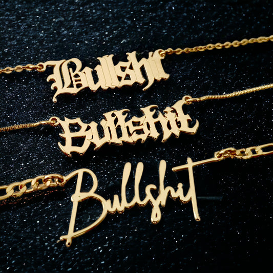 Bullshit: Gothic "Bullshit" Necklace