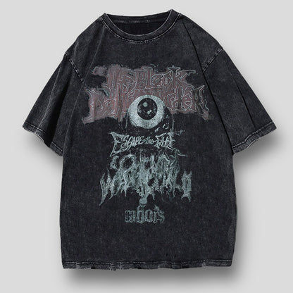 Malevolent Gaze: Oversized Gothic Graphic Tee