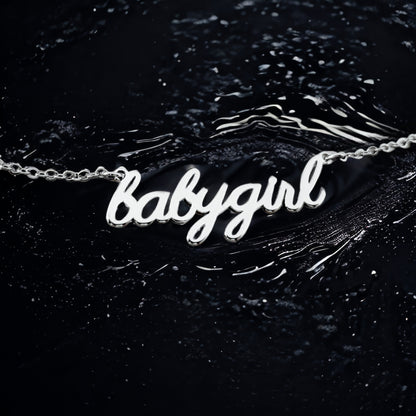 Babygirl: Gothic "Babygirl"  Necklace