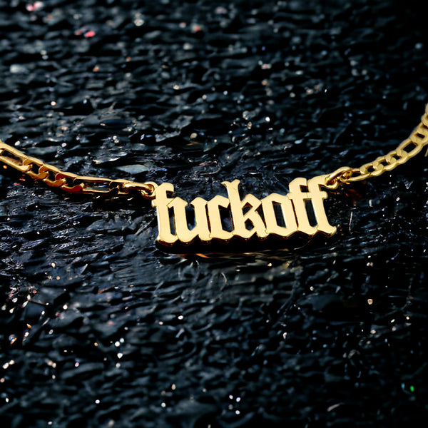 Fuck Off: Gothic "Fuck Off" Necklace - iGothica