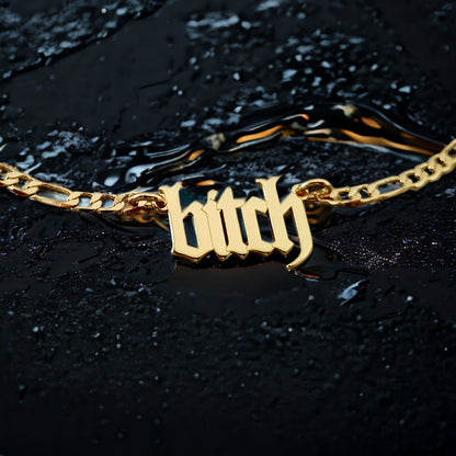 Bitch: Gothic "Bitch" Necklace