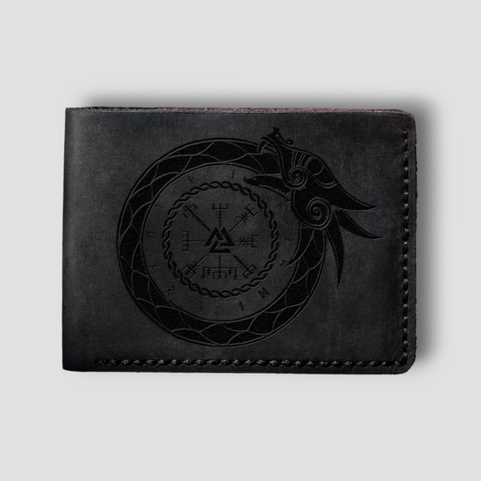 Celtic Dragon: Handmade Gothic Leather Wallet