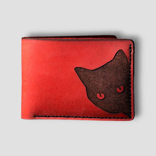 Black Cat: Handmade Gothic Leather Wallet