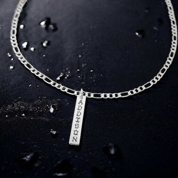 Vertical Obelisk: Custom Name Necklace